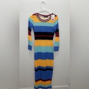 Multi colored long sleeve dress
